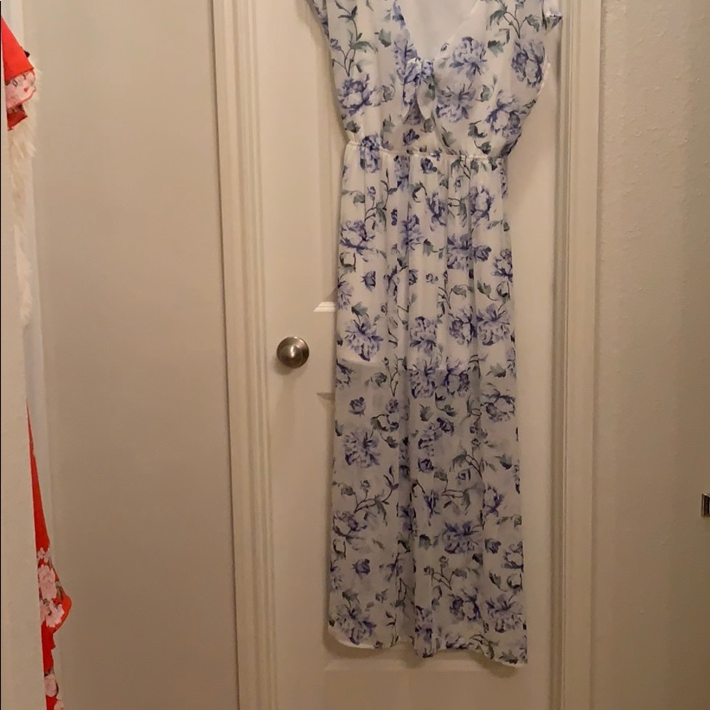 Sheer floral maxi dress